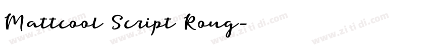 Mattcool Script Roug字体转换